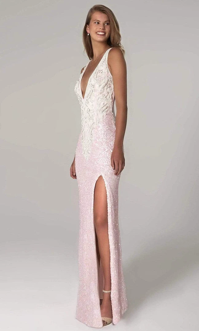 SCALA - 60082 Embellished Sheer Back Long Dress 5 SCALA - 60082 Embellished Sheer Back Long Dress