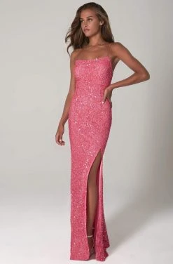 SCALA - 60100 Scoop Sequined Column Dress