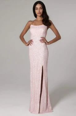 SCALA - 60100 Scoop Sequined Column Dress