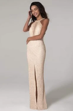 SCALA - 60113 Embellished Jewel Column Dress