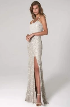 SCALA - 60125 Sweetheart Beaded Bodice Sequin Skirt Sheath Dress 10 SCALA - 60125 Sweetheart Beaded Bodice Sequin Skirt Sheath Dress