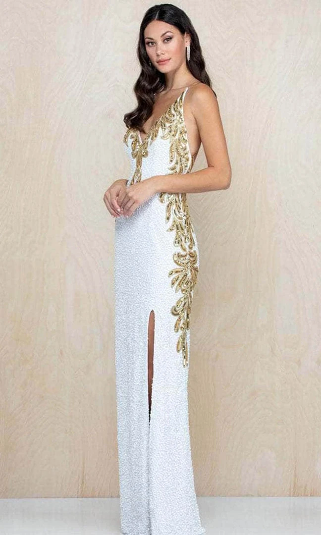 SCALA 60225 - Sleeveless Sequin Long Dress 5 SCALA 60225 - Sleeveless Sequin Long Dress