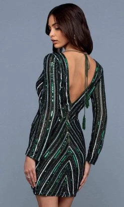 SCALA - 60235 Sequin Showered Cocktail Dress