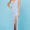 SCALA - 60261 Intricate Sequin Gown With Slit 1 SCALA - 60261 Intricate Sequin Gown With Slit