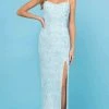 SCALA - 60286 Scoop Beaded Sheath Gown