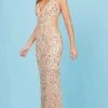 SCALA - 60294 V-Neck Cutouts Sequin Gown 2 SCALA - 60294 V-Neck Cutouts Sequin Gown