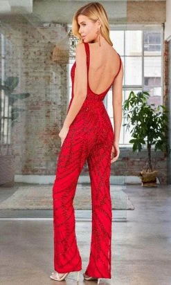 SCALA 60295 - V-Neck Beaded Jumpsuit
