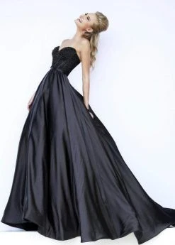 Sherri Hill - 32084 Strapless Beaded Corset Satin A Line Dress