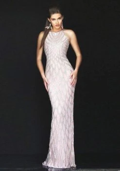 Sherri Hill - 50380 Embellished Halter Sheath Dress With Strappy Back 11 Sherri Hill - 50380 Embellished Halter Sheath Dress With Strappy Back