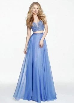 Sherri Hill - 50800 Two-Piece Glitter Bodice A Line Dress