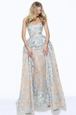 Sherri Hill - 50837 Floral Applique Pageant A Line Dress