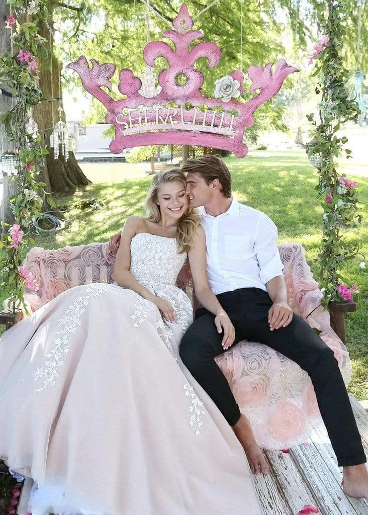 Sherri Hill - 50864 Strapless Trailing Foliage Ballgown 10 Sherri Hill - 50864 Strapless Trailing Foliage Ballgown