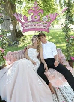 Sherri Hill - 50864 Strapless Trailing Foliage Ballgown 16 Sherri Hill - 50864 Strapless Trailing Foliage Ballgown