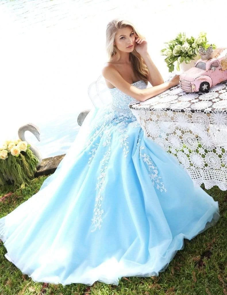 Sherri Hill - 50864 Strapless Trailing Foliage Ballgown 6 Sherri Hill - 50864 Strapless Trailing Foliage Ballgown