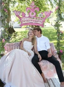 Sherri Hill - 50864 Strapless Trailing Foliage Ballgown 19 Sherri Hill - 50864 Strapless Trailing Foliage Ballgown