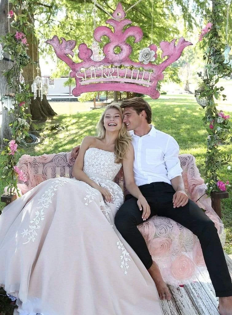 Sherri Hill - 50864 Strapless Trailing Foliage Ballgown 11 Sherri Hill - 50864 Strapless Trailing Foliage Ballgown