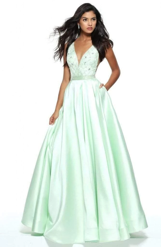 Sherri Hill - 50964 Embellished Deep V-Neck A-Line Gown 7 Sherri Hill - 50964 Embellished Deep V-Neck A-Line Gown