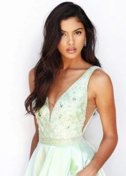 Sherri Hill - 50964 Embellished Deep V-Neck A-Line Gown 17 Sherri Hill - 50964 Embellished Deep V-Neck A-Line Gown