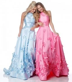 Sherri Hill - 51116 Long Floral Appliqued Pageant A Line Dress 13 Sherri Hill - 51116 Long Floral Appliqued Pageant A Line Dress