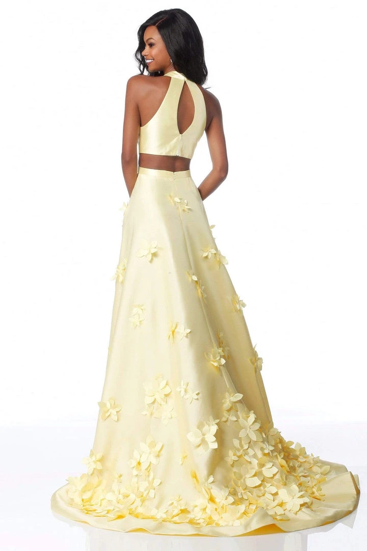 Sherri Hill - 51116 Long Floral Appliqued Pageant A Line Dress 4 Sherri Hill - 51116 Long Floral Appliqued Pageant A Line Dress