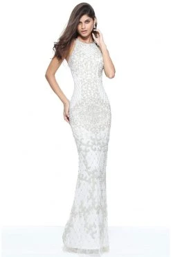 Sherri Hill - 51207 Embellished Halter Neck Sheath Dress