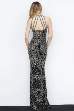 Sherri Hill - 51207 Embellished Halter Neck Sheath Dress