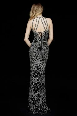 Sherri Hill - 51207 Embellished Halter Neck Sheath Dress