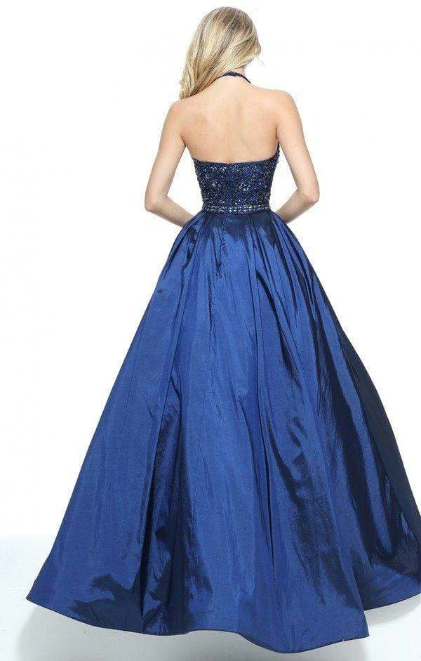 Sherri Hill - 51242 Beaded Halter Bodice Taffeta Ballgown 4 Sherri Hill - 51242 Beaded Halter Bodice Taffeta Ballgown