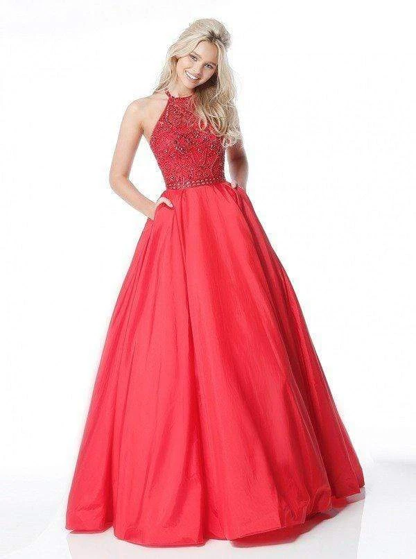 Sherri Hill - 51242 Beaded Halter Bodice Taffeta Ballgown 9 Sherri Hill - 51242 Beaded Halter Bodice Taffeta Ballgown