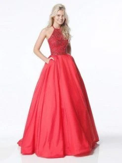Sherri Hill - 51242 Beaded Halter Bodice Taffeta Ballgown 17 Sherri Hill - 51242 Beaded Halter Bodice Taffeta Ballgown
