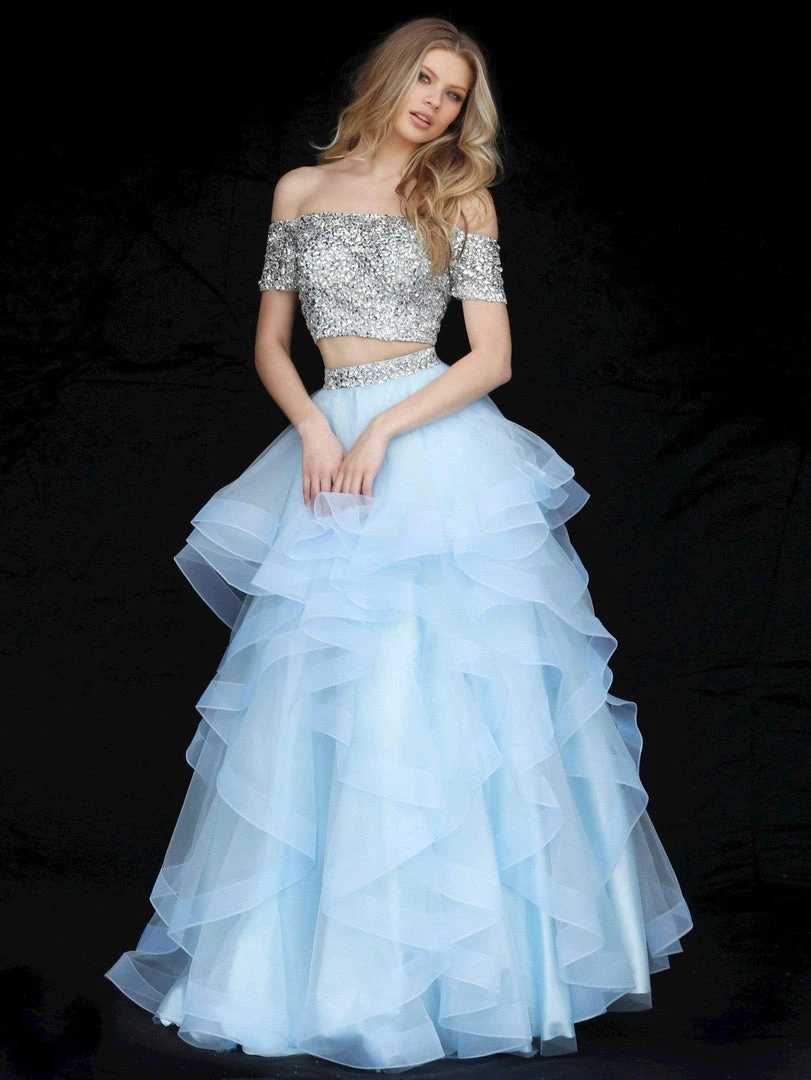 Sherri Hill - 51272 Dazzling Beaded Two Piece A Line Evening Dress 7 Sherri Hill - 51272 Dazzling Beaded Two Piece A Line Evening Dress