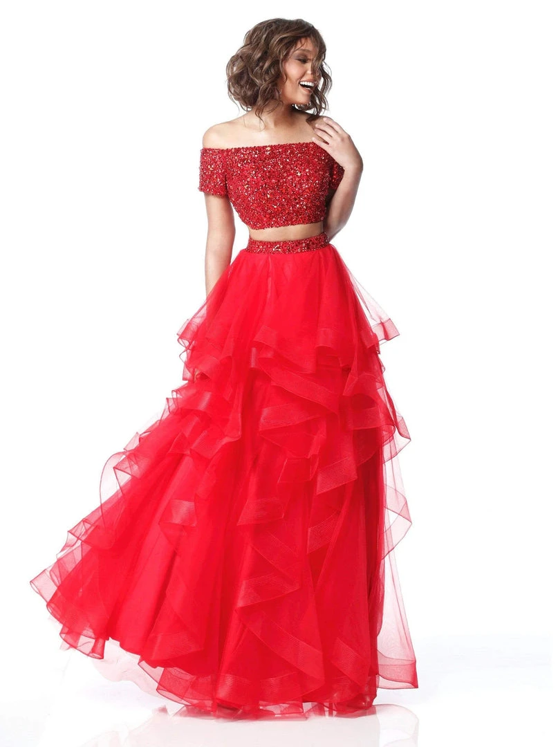 Sherri Hill - 51272 Dazzling Beaded Two Piece A Line Evening Dress 9 Sherri Hill - 51272 Dazzling Beaded Two Piece A Line Evening Dress