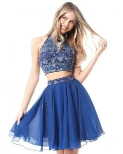 Sherri Hill - 51297 Beaded High Halter Two Piece Short Dress 15 Sherri Hill - 51297 Beaded High Halter Two Piece Short Dress
