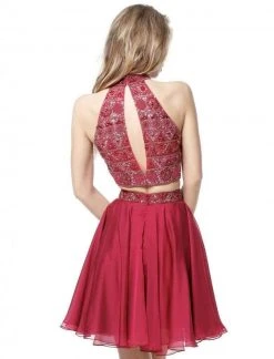 Sherri Hill - 51297 Beaded High Halter Two Piece Short Dress 13 Sherri Hill - 51297 Beaded High Halter Two Piece Short Dress