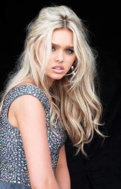 Sherri Hill - 51447 Embellished Wide V-neck Ballgown