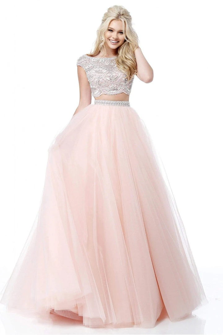 Sherri Hill - 51449 Scallop-Motif Beaded Two-Piece Ballgown 3 Sherri Hill - 51449 Scallop-Motif Beaded Two-Piece Ballgown