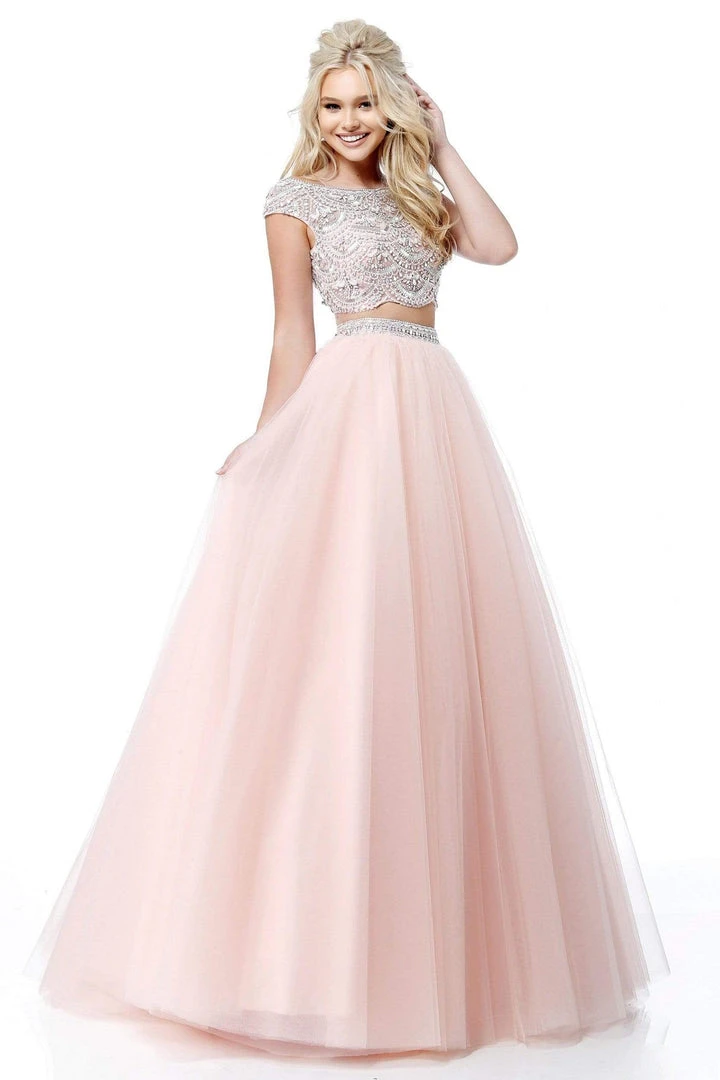 Sherri Hill - 51449 Scallop-Motif Beaded Two-Piece Ballgown 5 Sherri Hill - 51449 Scallop-Motif Beaded Two-Piece Ballgown