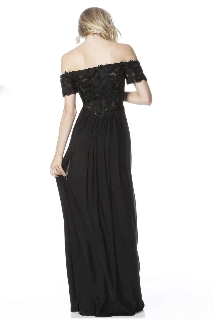 Sherri Hill - 51556 Beaded Lace Off-Shoulder A-Line Dress 4 Sherri Hill - 51556 Beaded Lace Off-Shoulder A-Line Dress