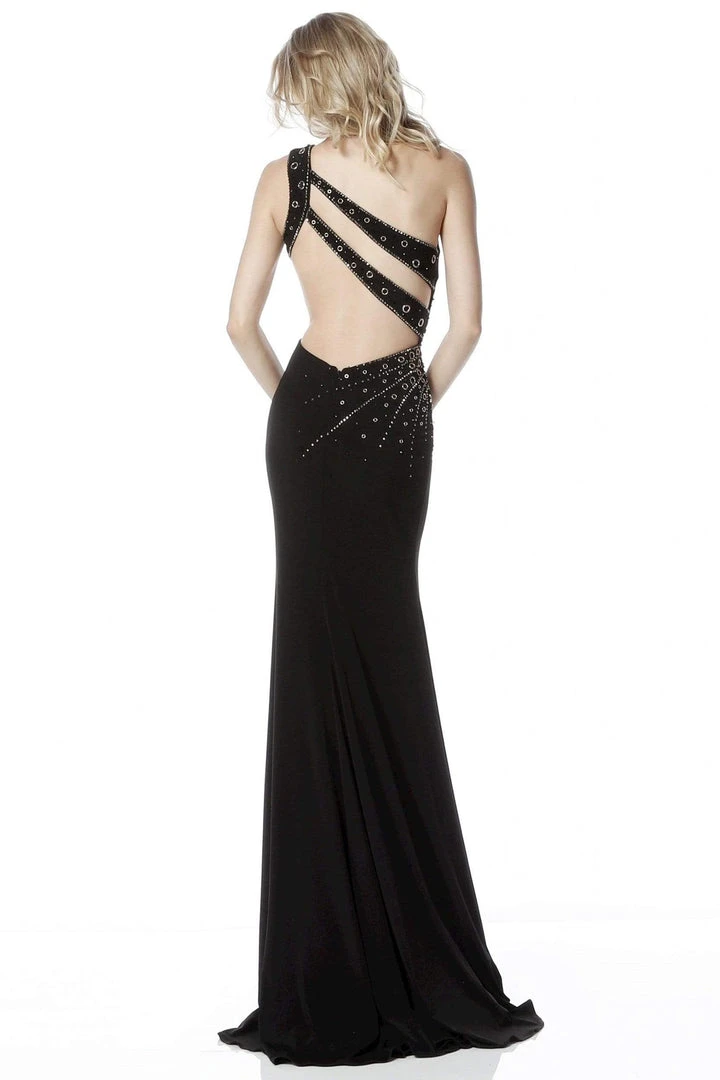 Sherri Hill - 51566 Embellished One Shoulder Jersey Trumpet Dress 4 Sherri Hill - 51566 Embellished One Shoulder Jersey Trumpet Dress