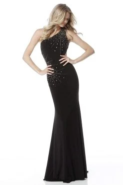 Sherri Hill - 51566 Embellished One Shoulder Jersey Trumpet Dress 9 Sherri Hill - 51566 Embellished One Shoulder Jersey Trumpet Dress