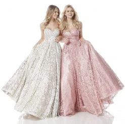 Sherri Hill - 51574 Bead Appliqued Strapless Lace Ballgown 14 Sherri Hill - 51574 Bead Appliqued Strapless Lace Ballgown