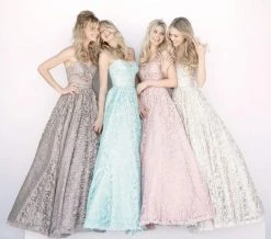 Sherri Hill - 51574 Bead Appliqued Strapless Lace Ballgown 18 Sherri Hill - 51574 Bead Appliqued Strapless Lace Ballgown
