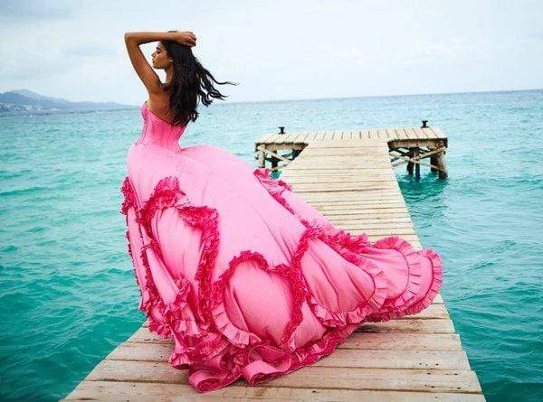 Sherri Hill - 51578 Long Plunging Sweetheart Ruffled Ballgown 7 Sherri Hill - 51578 Long Plunging Sweetheart Ruffled Ballgown