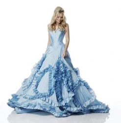 Sherri Hill - 51578 Long Plunging Sweetheart Ruffled Ballgown 14 Sherri Hill - 51578 Long Plunging Sweetheart Ruffled Ballgown