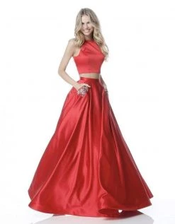 Sherri Hill - 51587 Two Piece A Line Dress With Beaded Pockets 14 Sherri Hill - 51587 Two Piece A Line Dress With Beaded Pockets