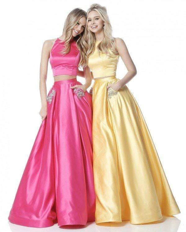 Sherri Hill - 51587 Two Piece A Line Dress With Beaded Pockets 8 Sherri Hill - 51587 Two Piece A Line Dress With Beaded Pockets