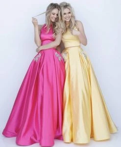 Sherri Hill - 51587 Two Piece A Line Dress With Beaded Pockets 16 Sherri Hill - 51587 Two Piece A Line Dress With Beaded Pockets