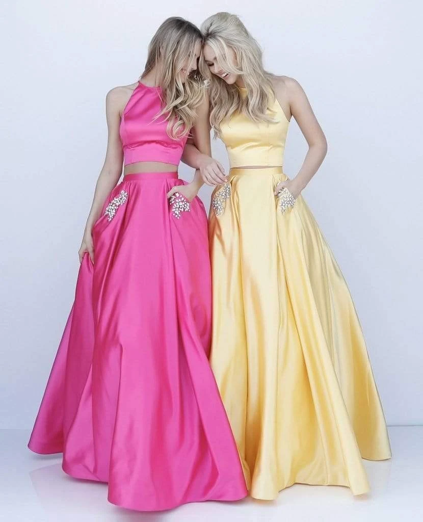 Sherri Hill - 51587 Two Piece A Line Dress With Beaded Pockets 10 Sherri Hill - 51587 Two Piece A Line Dress With Beaded Pockets