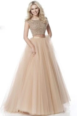 Sherri Hill - 51594 Cap Sleeve Beaded Two-Piece Dress