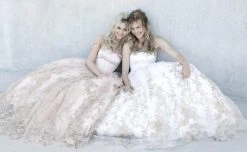 Sherri Hill - 51596 Floral Appliqued Full Figured Strapless Dress